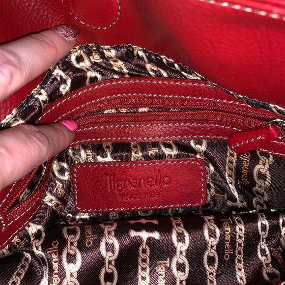Tignanello Red Leather Purse - Picture 7 of 8